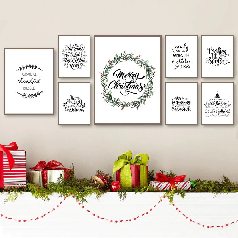  How can I decorate my wall for Christmas?